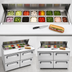 Thumbnail image #4 for Migali 60-1/4-Inch Stainless Steel Refrigerated Sandwich Prep Table with Drawers, 16 1/6-Pan Capacity