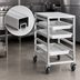 Thumbnail image #3 for Channel Manufacturing Aluminum 6-Level Poly Box Rack Cart with 5-Inch Swivel Casters, 20.5 x 26 x 38 Inches