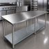 Thumbnail image #3 for BK Resources CVT-8424 84-Inch x 24-Inch Flat Top 16-Gauge Stainless Steel Work Table with Adjustable Undershelf