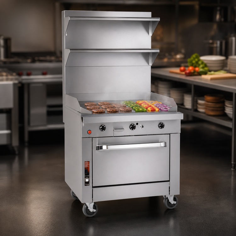Product image #3 for Southbend Platinum 18-Inch Gas Sectional Range with Full-Width Thermostatic Griddle, Cabinet Base, and 1-Inch Plate