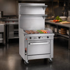 Thumbnail image #3 for Southbend Platinum P18C-T 18-Inch Gas Sectional Range with Thermostatic Griddle, Cabinet Base, and 1-Inch Plate