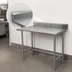 Thumbnail image #3 for Advance Tabco Special Value Series Open Base Stainless Steel Work Table with 5-Inch Rear Backsplash, 84-Inch x 24-Inch