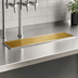 Thumbnail image #3 for 51-Inch Surface Mount Beverage Drip Tray with Stainless Steel Tray, Perforated PVD Brass Grid, and 3-1/2-Inch Drain Nipple