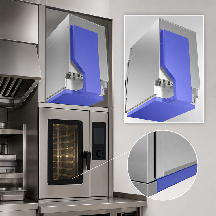 Product image #3 for Lainox Compact Naboo Flush-Mount Cooling Air Conveyor Accessory for 6 x 2/3 GN Hotel Pan Ovens