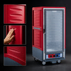 Thumbnail image #3 for Metro C5 Insulation Armour C537-MFC-4 Mobile Moisture Heated Holding & Proofing Cabinet, 3/4 Height, Clear Door, 3-Inch Slides