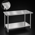Thumbnail image #3 for Advance Tabco GLG-305 60 Inch x 30 Inch 304 Stainless Steel Work Table with Galvanized Undershelf