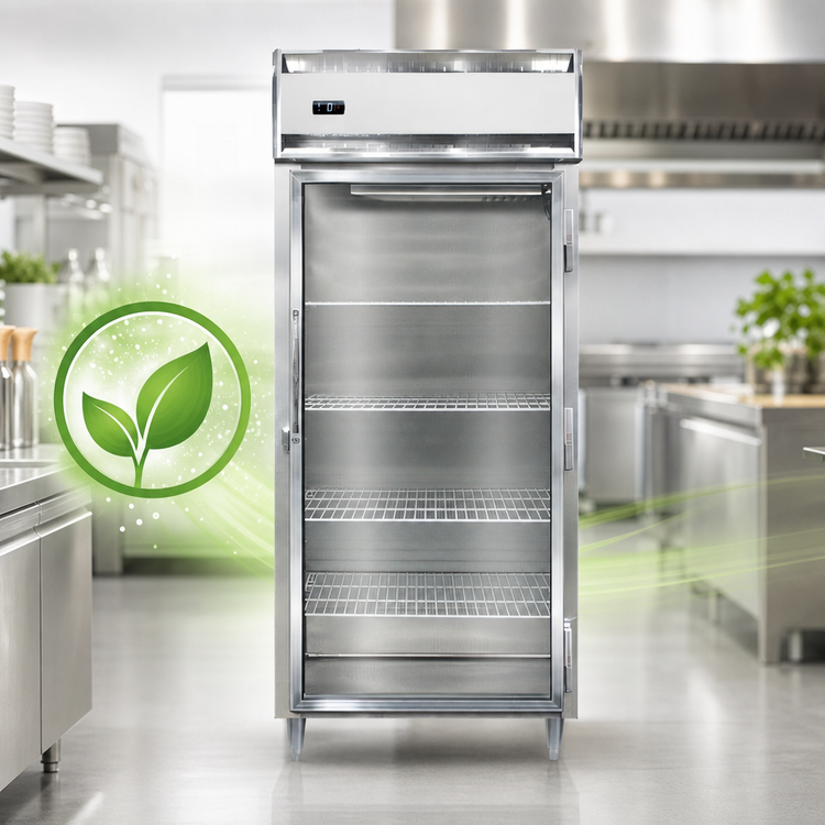 Product image #3 for Continental Refrigerator D1FXNSAGD Designer Line One-Section Extra-Wide Display Reach-In Freezer with Hinged Glass Door