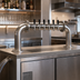 Thumbnail image #3 for Perlick 4066-6L Countertop Pass-Thru Glycol-Cooled Brew Pipe Draft Beer Tower, 6 Faucets, Polished Chrome