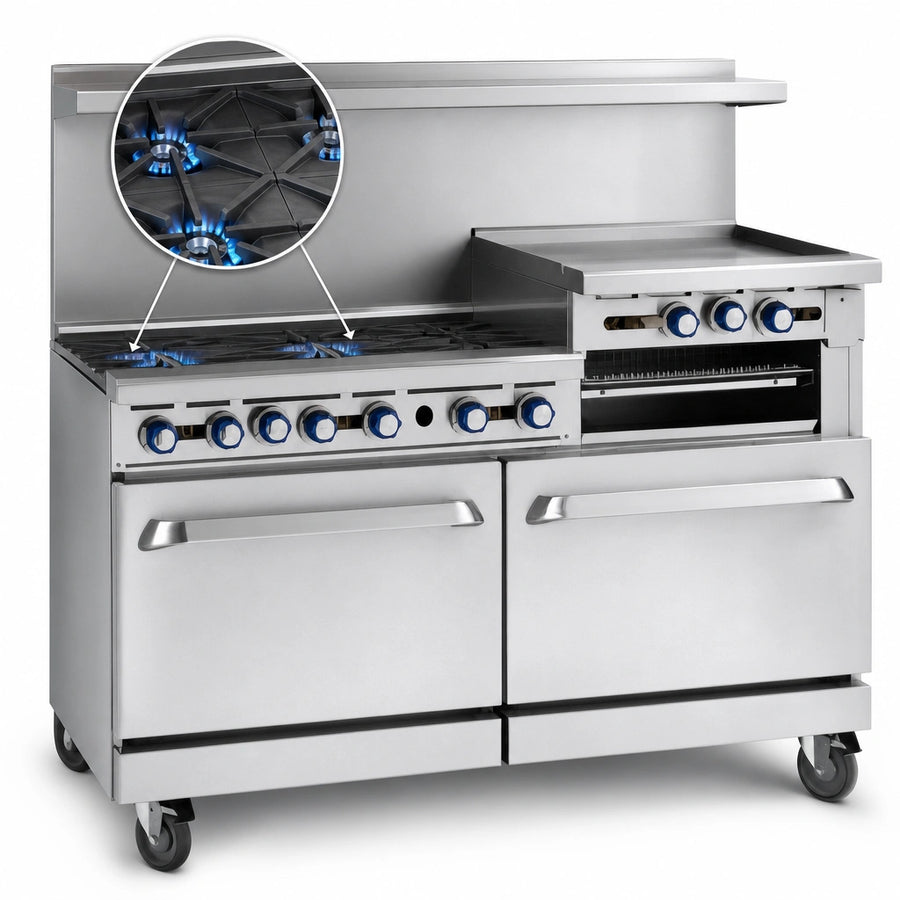 Two Open Burners