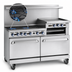 Thumbnail image #3 for Imperial Pro Series 60 Inch Gas Restaurant Range with 2 Open Burners, 48 Inch Griddle, and 2 Standard Ovens
