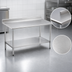 Thumbnail image #3 for BlendPort® Deluxe Series 30 x 30 Inch Square Stainless Steel Work Table with Backsplash and Undershelf