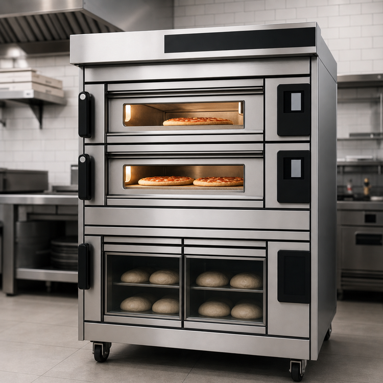 Product image #3 for Moretti Forni S50E Series 2-Deck Electric Pizza Deck Oven with Prover