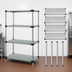 Thumbnail image #3 for Quantum 60-Inch x 18-Inch x 74-Inch Stationary Solid Stainless Steel Shelving Starter Kit