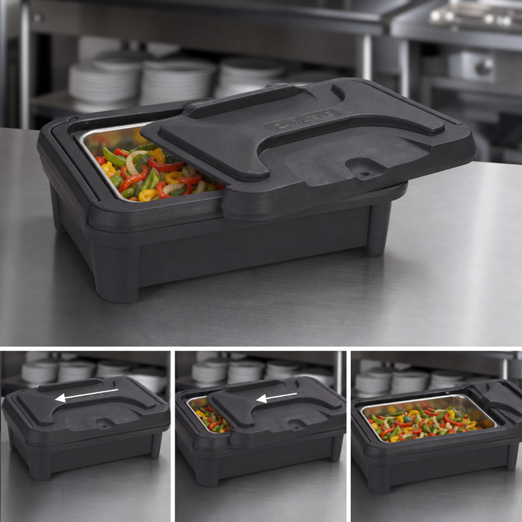 Product image #3 for Cateraide™ Slide 'N Seal™ 12 Qt. Insulated 4-Inch Top-Load Food Pan Carrier