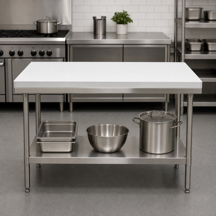 Product image #4 for John Boos Rectangular Stainless Steel Table Top, 48 x 24 Inch, 1-3/4 Inch Thick