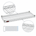 Thumbnail image #3 for QuadTruss Heavy-Duty 36 Inch x 18 Inch Stainless Steel Wire Shelf