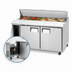 Thumbnail image #3 for Everest Refrigeration EPWR2 Two-Section Side-Mount Sandwich Prep Table, 59-1/8