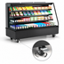 Thumbnail image #3 for Blend Refrigerated Self-Service End Cap Display Case, High Profile, 71-3/4 Inch Wide, Black