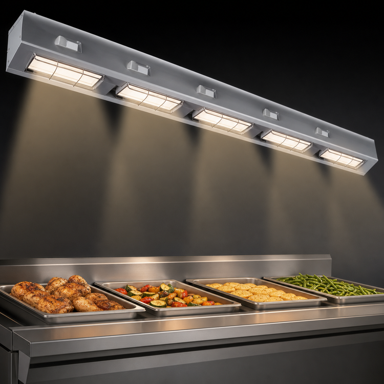 Product image #3 for Hatco Ultra-Glo® 72-Inch Double Lighted Infrared Food Warmer Strip Heat Lamp