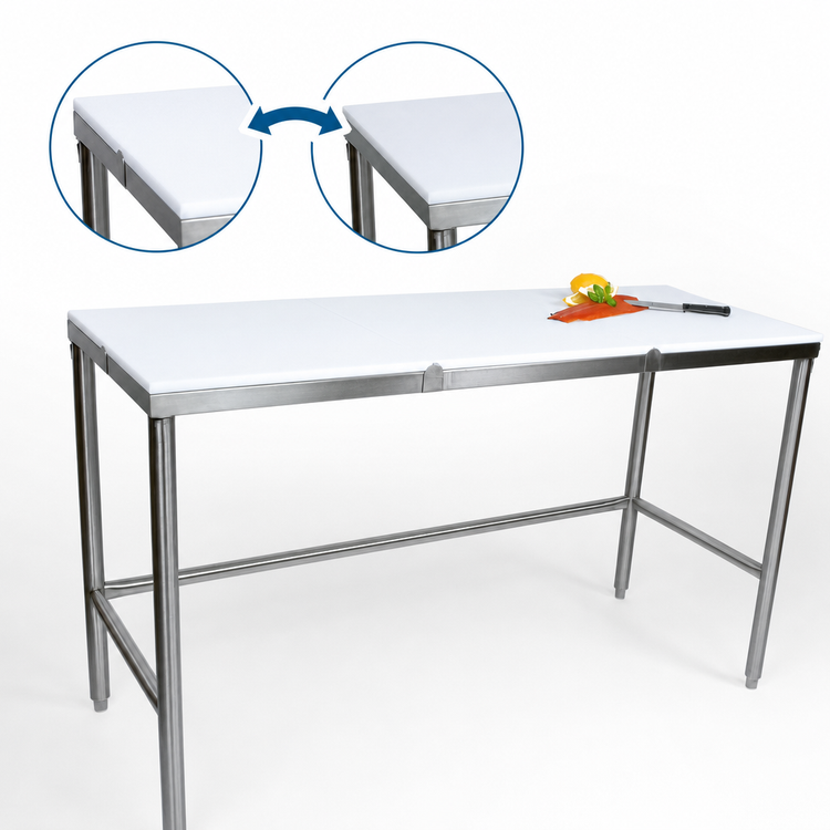 Product image #3 for John Boos TC046 72-Inch x 24-Inch Trimming Table with 3/4-Inch Reversible Poly Flat Top