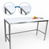 Thumbnail image #3 for John Boos TC046 72-Inch x 24-Inch Trimming Table with 3/4-Inch Reversible Poly Flat Top