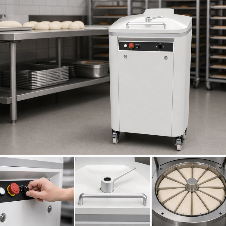 Product image #3 for Univex SRD16 Semi-Automatic Round Dough Divider, 16-Piece Floor Model