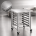 Thumbnail image #3 for Eagle Group Uni-Lok Mobile Mixer Stand with Pan Rack, 36 x 30 Inches, Stainless Steel Top, Galvanized Base, 400 lb Capacity