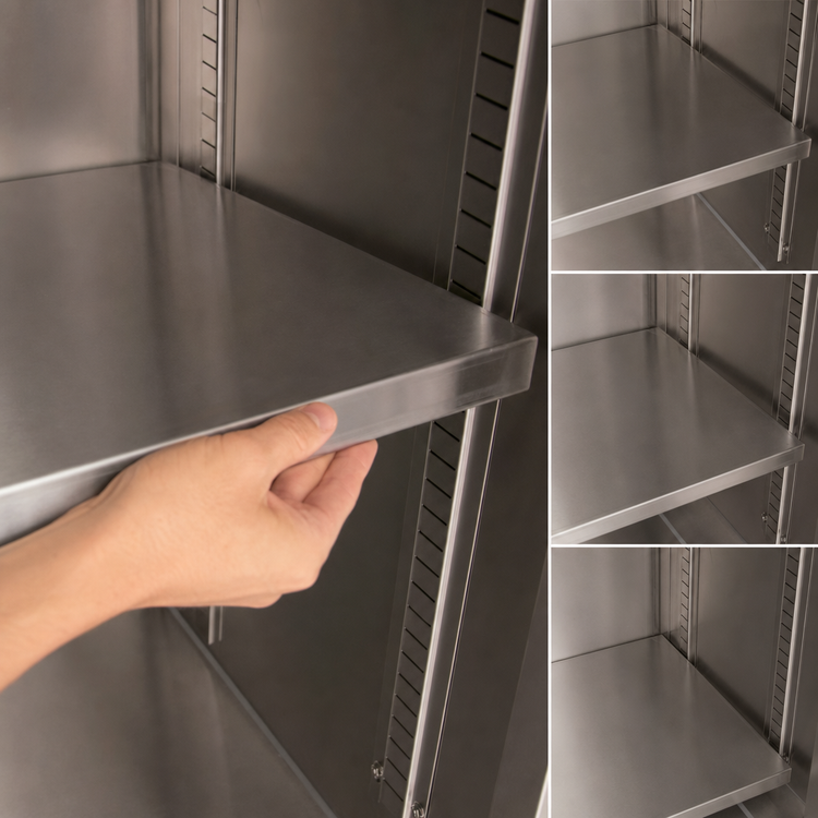 Product image #3 for BK Resources Adjustable Stainless Steel Shelf for BkwCH-1548 Wall Cabinet