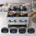 Thumbnail image #3 for Globe 24-Inch Gas Countertop Hotplate with 2 Open Burners and 2 Step-Up Open Burners