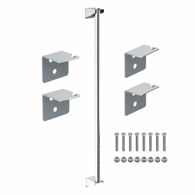 Product image #3 for Metro Super Erecta 54-Inch 304 Stainless Steel Wall-Mount Post and Brackets Kit