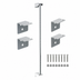 Thumbnail image #3 for Metro Super Erecta 54-Inch 304 Stainless Steel Wall-Mount Post and Brackets Kit