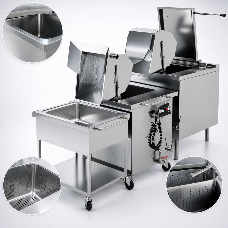 Product image #3 for Firex Multicooker ULPCE2-48 Double Basin Electric Cook & Blanche Multicooker