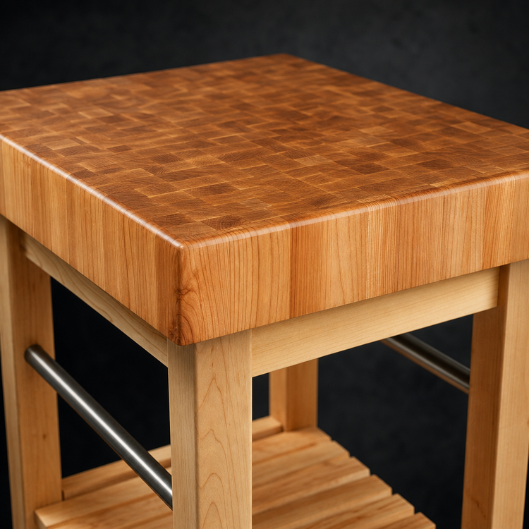 Product image #4 for John Boos Pro Prep 30 x 24 x 36-Inch End-Grain Maple Butcher Block Work Table