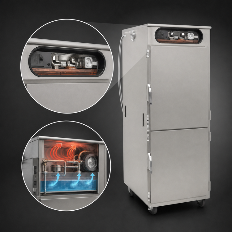 Product image #3 for hotLOGIX HL9-14 3/4 Height Humidified Heated Holding Cabinet, 1 Compartment, 28 12 x 20 or 14 18 x 26 Pan Capacity