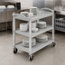 Thumbnail image #4 for Cambro Large 3-Shelf KD Utility Cart, Speckled Gray