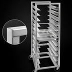 Thumbnail image #3 for Channel Manufacturing Lifetime Tough STPR-53 Heavy-Duty End-Load Aluminum Steam Table Pan Rack, 12 x 20, 10-Pan, 36-Inch, Casters