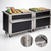 Thumbnail image #3 for Dinex DineXpress 74-Inch Solid Top Stainless Steel Mobile Utility Serving Counter with Open Understorage
