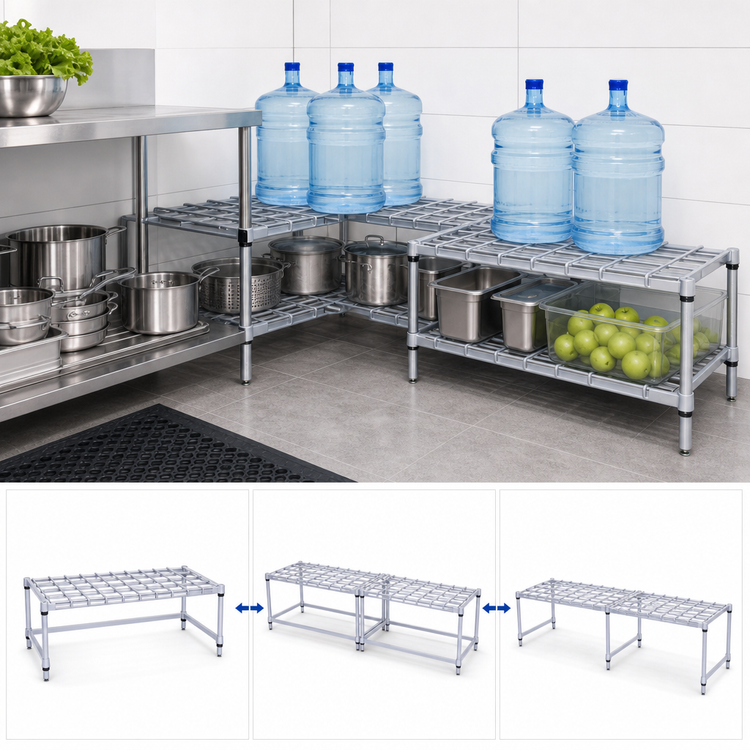 Product image #3 for Quantum Modular Wire Dunnage Rack, 42 x 18 x 14 Inches, 1500 lb Capacity