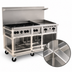 Thumbnail image #3 for Vulcan Endurance 60-Inch Natural Gas Restaurant Range with 6 Open Burners, 24-Inch Manual Griddle and 2 Standard Ovens