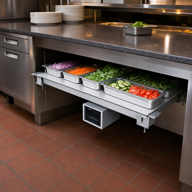 Product image #3 for Hatco CSUR-48-F 48-Inch Undermount Remote Refrigerated Cold Shelf