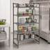 Thumbnail image #3 for Cambro Camshelving Basics Plus 30-Inch Wide x 18-Inch Deep x 64-Inch High Stationary Starter Shelving Unit, 5 Vented Shelves, Brushed Graphite