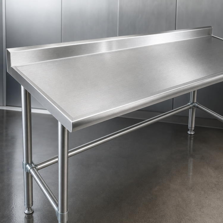 Product image #3 for Eagle Spec-Master Marine Series Stainless Steel Work Table with 4-1/2-Inch Backsplash, 108 x 24 Inches