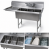 Thumbnail image #3 for 3-Compartment Stainless Steel Convenience Store Sink with Left 15-Inch Drainboard