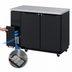 Thumbnail image #3 for Turbo Air Super Deluxe Narrow Back Bar Cooler, 2-Section, 12.2 Cu. Ft., Solid Doors, Self-Contained, Side-Mount