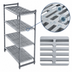 Thumbnail image #3 for Cambro Camshelving Basics Plus 4-Tier Stationary Starter Unit, 48 x 24 x 84 Inches, Vented, Brushed Graphite
