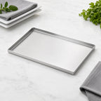 Thumbnail image #3 for American Metalcraft ST10 Rectangular Stainless Steel Satin Finish Serving Tray, 10 x 4-1/2 Inches Case of 16