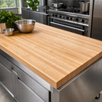 Thumbnail image #3 for John Boos Boos Block KCT9625-O 96" x 25" x 1-1/2" Maple Edge-Grain Kitchen Countertop, Oil Finish, No Backsplash