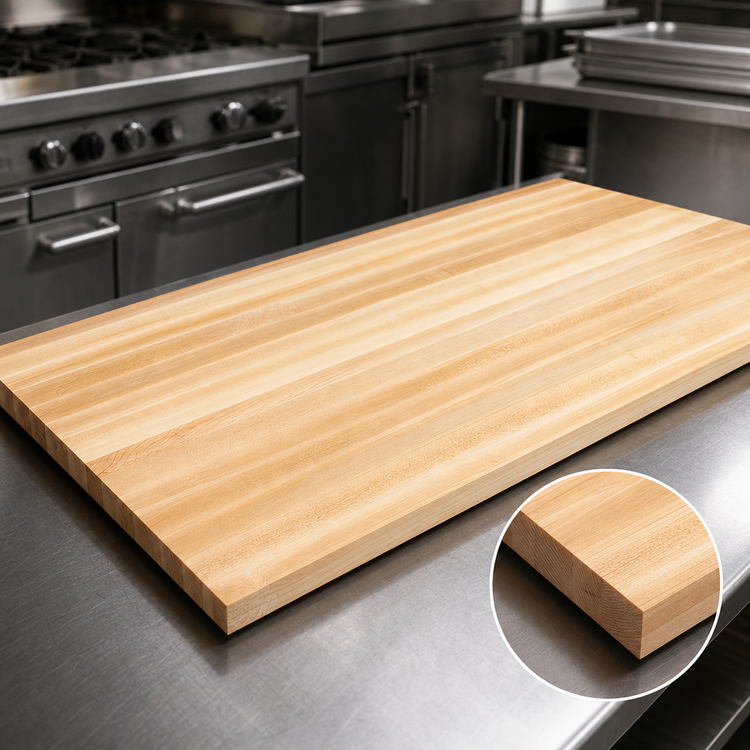 Product image #3 for John Boos Boos Block 84-Inch x 25-Inch Edge Grain Northern Hard Rock Maple Kitchen Countertop with Penetrating Oil Finish