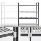 Thumbnail image #3 for Cambro Camshelving® Elements EXA246072VS4480 24"D x 60"W x 72"H 4-Tier Polymer Add-On Shelving Unit, Vented & Solid, Gray