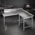 Thumbnail image #3 for Eagle Group 96-Inch Right-Hand Island Clean Dishtable, 30-Inch Deep, 16-Gauge 304 Stainless Steel